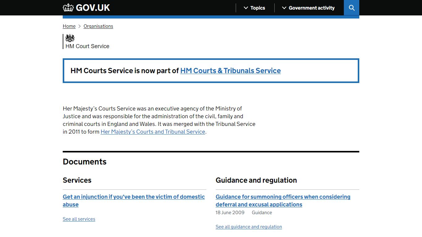 HM Courts Service - GOV.UK